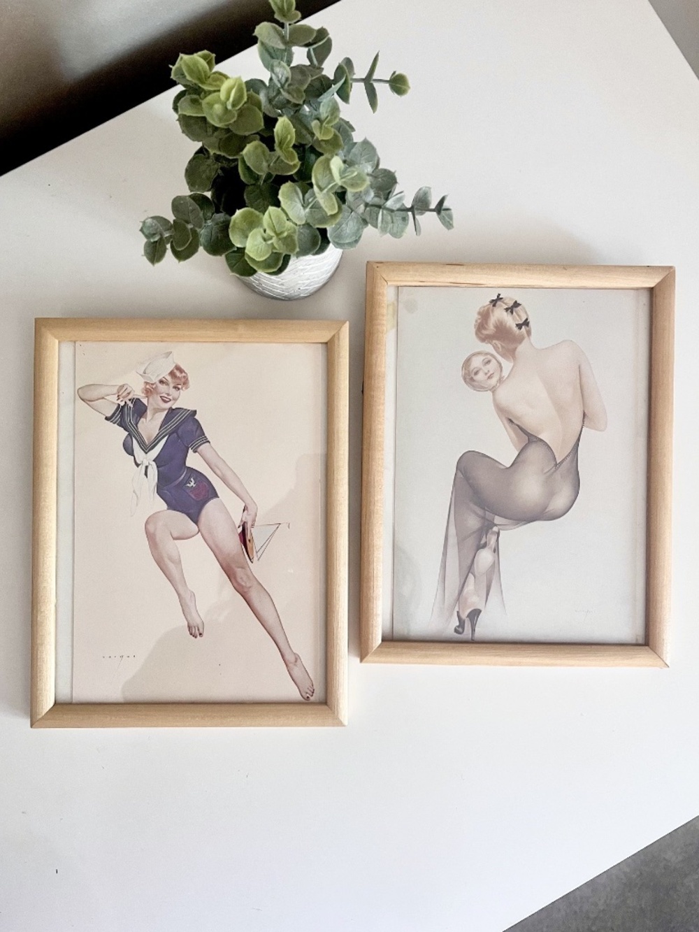 Vintage Alberto Vargas Pin Up Girl Framed Prints Retro Glamour Wall Art